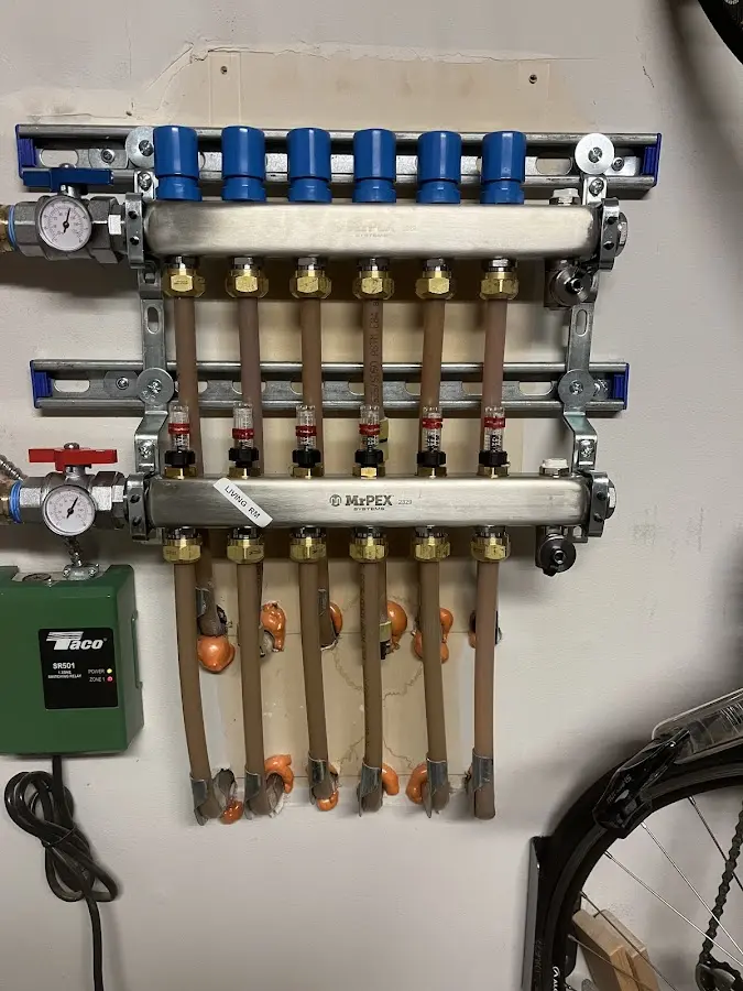 Plumber performing Gas Leak Detection at a residential property in Shawano